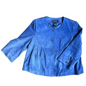 Dialogue Blue Leather Jacket